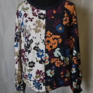 Anthropologie Mauve‎ Floral Sweatshirt